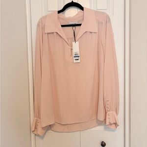 NWT - Calvin Klein Light Pink Blouse